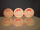SCHLITZ BEER MRS O' LEARY'S COW CHICAGO FIRE BEVERAGE COASTER ADVERTISING BAR COCKTAIL ACCESSORY
