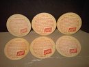 SCHLITZ BEER MRS O' LEARY'S COW CHICAGO FIRE BEVERAGE COASTER ADVERTISING BAR COCKTAIL ACCESSORY