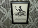 SISTER SILHOUETTE PROFILE PICTURE FRAMED POEM PRINT