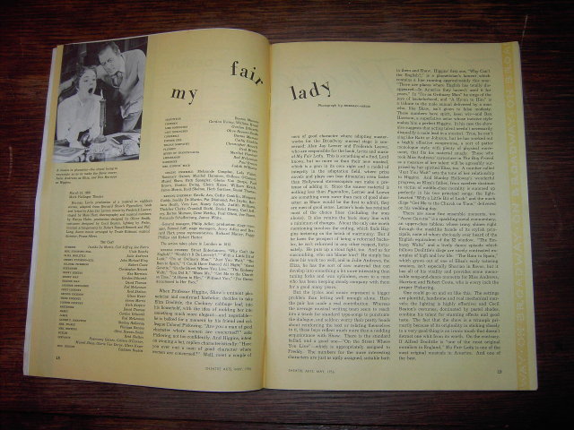 THEATRE ARTS MAGAZINE 1956 ANASTASIA TEXT MY FAIR LADY BROADWAY ARTICLE
