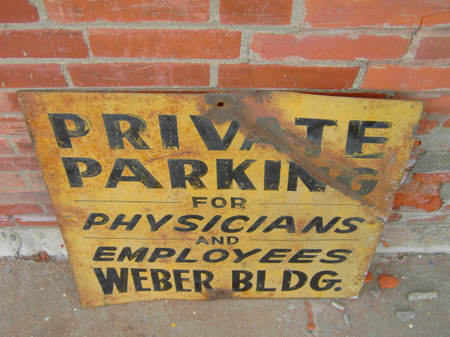WEBER DOCTOR PHYSICIAN SIGN PATIENT PARKING LOT DIRECTORY WALL ADVERTISING