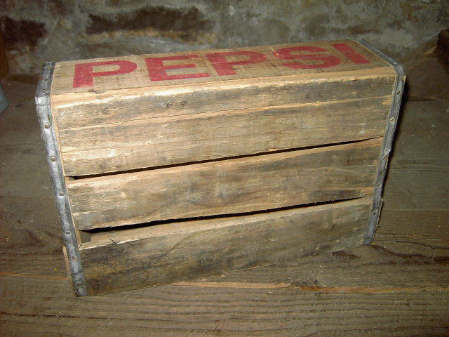 COLORADO SPRINGS PEPSI CRATE SODA POP BOTTLE TOTE WOODEN BOX