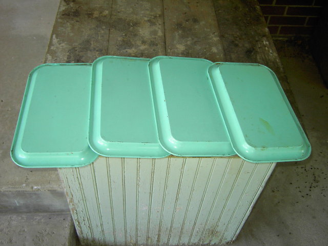 JADE GREEN SNACK TRAY SERVING PLATE KITCHEN UTENSIL FRUIT DECAL PLATTER
