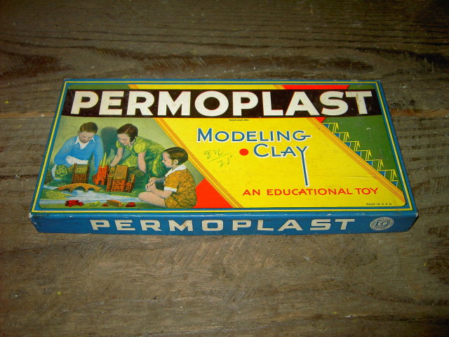 PERMOPLAST MODELING CLAY ORIGINAL BOX AMERICAN ART CLAY INDIANAPOLIS INDIANA