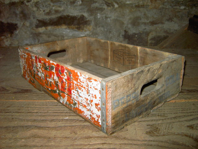 LINCOLN NEBRASKA PEPSI COLA CRATE SOFT DRINK BEVERAGE BOTTLE TOTE WOODEN BOX