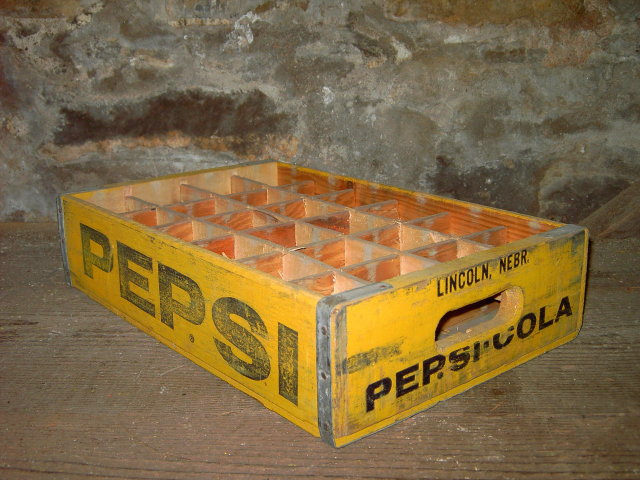 LINCOLN NEBRASKA PEPSI COLA CRATE SOFT DRINK BOTTLE TOTE BOX