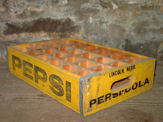 LINCOLN NEBRASKA PEPSI COLA CRATE SOFT DRINK BOTTLE TOTE BOX