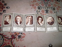 GREATEST MUSIC COMPOSER CARD FOLDOUT MUSICIAN FLYER ARTS EDUCATIONAL TEACHING PICTURE