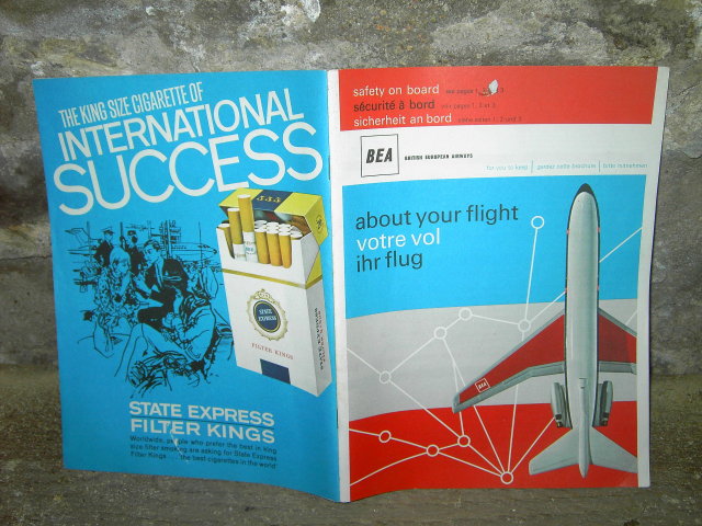 BRITISH EUROPEAN AIRWAYS AIRLINE SAFETY BOOKLET COMMERCIAL AVIATION PASSENGER FLIGHT GUIDE