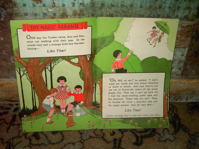 MAGIC PARASOL COLGATE PALMOLIVE PEET STORY BOOK ANIMATED BOOKLET