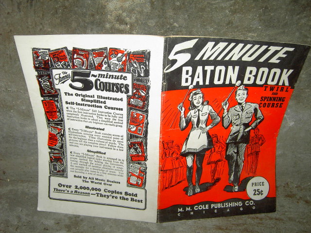 BATON BOOK DRUM MAJORETTE PARADE MAJOR TWIRL & SPINNING COURSE COLE CHICAGO ILLINOIS 1942