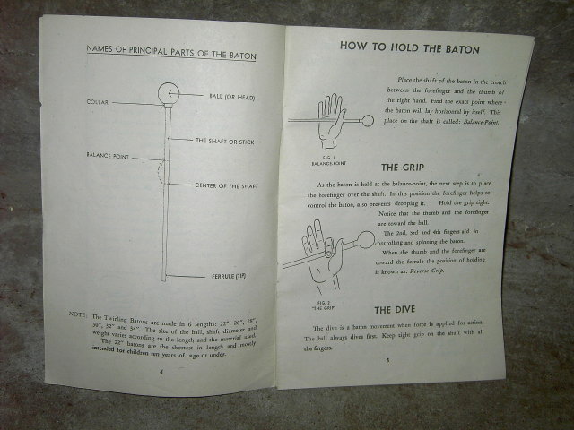 BATON BOOK DRUM MAJORETTE PARADE MAJOR TWIRL & SPINNING COURSE COLE CHICAGO ILLINOIS 1942