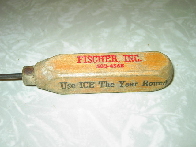 FISCHER ICE PICK KITCHEN BEVERAGE UTENSIL ADVERTISING TOOL