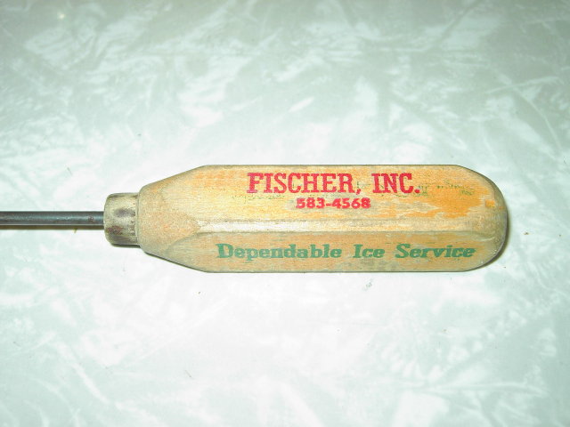 FISCHER ICE PICK KITCHEN BEVERAGE UTENSIL ADVERTISING TOOL
