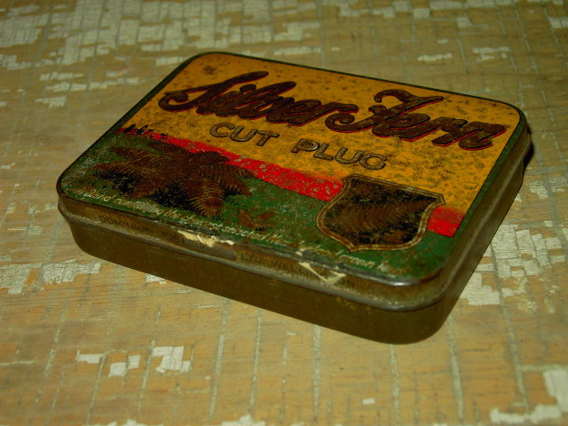 SILVER FERN CUT PLUG CIGARETTE TOBACCO TIN CAN WELLINGTON NEW ZEALAND DOMINION COMPANY
