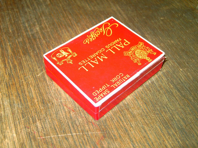 CIGARETTE BOX PALL MALL GEORGES NORTH CAROLINA CORK TIPPED