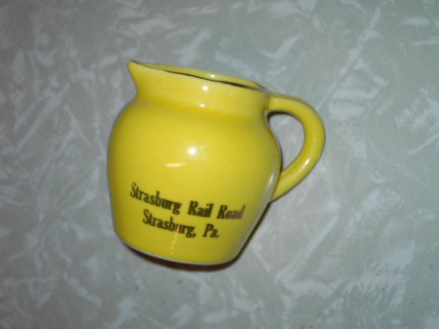 STRASBURG PENNSYLVANIA RAIL ROAD CREAMER PITCHER TOURIST SOUVENIR