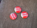 DEWEY WARREN CAMPAIGN BUTTON PIN GREEN DUCK CHICAGO ILLINOIS