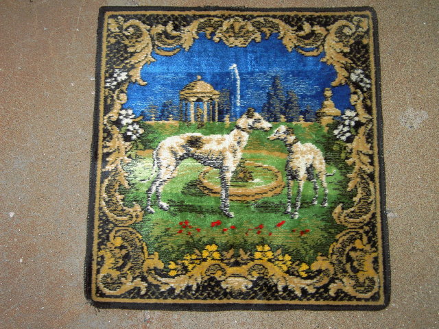 GREYHOUND DOG DRESSER SCARF WALL LINEN DECORATIVE TAPESTRY
