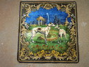 GREYHOUND DOG DRESSER SCARF WALL LINEN DECORATIVE TAPESTRY