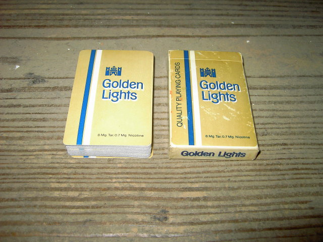 GOLDEN LIGHTS CIGARETTE ADVERTISING PLAYING CARDS LORILLARD