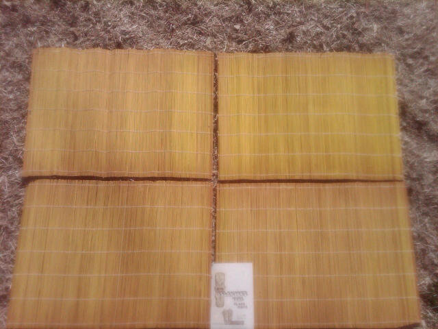 Formosa Tiki Islander Placemat Retro Yellow Bamboo Tikidom Island Party Table Decoration