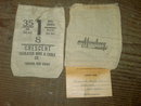 MOSSBERG NEW HAVEN CONNECTICUT SACK TRENTON NEW JERSEY CRESCENT INSULATED WIRE CABLE COTTON BAG HOLBROOK NEBRASKA TAG