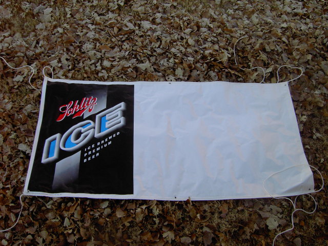 SCHLITZ ICE BEER SIGN PLASTIC BANNER WALL ADVERTISING 1994 ST PAUL MINNESOTA