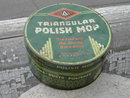 GRANT ONE TRIANGULAR POLISH MOP TIN CAN HOUSEHOLD CANNISTER