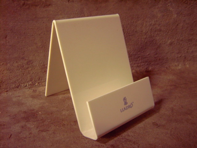 LLADRO BROCHURE DISPLAY RACK WHITE PLEXIGLASS STAND