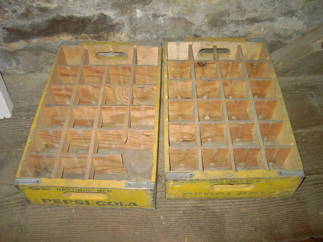 HASTINGS NEBRASKA CRATE PEPSI COLA SOFT DRINK BOTTLE TOTE WOOD BOX