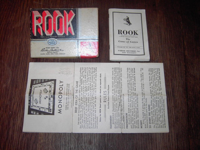 ROOK PARKER BROTHERS CARD GAME BOX INSTRUCTION FLYER MONOPOLY RULE PAMPHLET