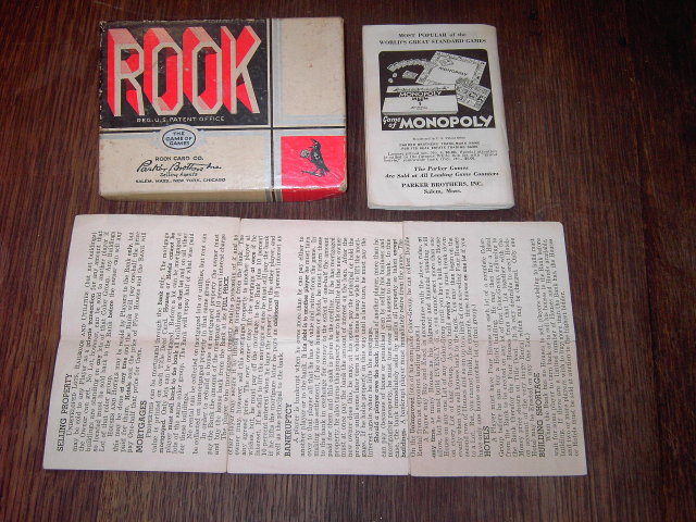 ROOK PARKER BROTHERS CARD GAME BOX INSTRUCTION FLYER MONOPOLY RULE PAMPHLET