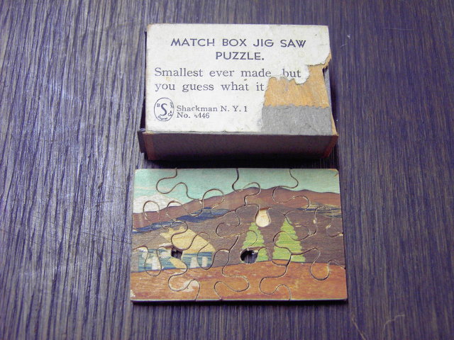 MATCH BOX SMALLEST JIG SAW PUZZLE SHACKMAN NEW YORK