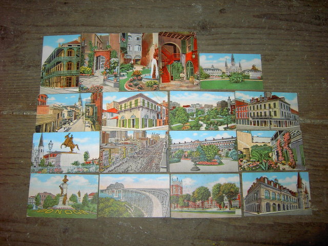 NEW ORLEANS LOUISIANA HISTORICAL LANDMARK STREET SCENE TRADING CARDS