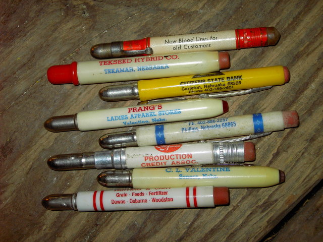 BULLET PENCIL NEBRASKA KANSAS SOUTH DAKOTA BUSINESS OFFICE COLLECTIBLE WRITING TOOL ADVERTISING INSTRUMENT