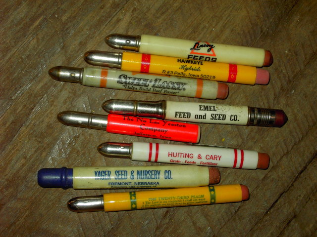 BULLET PENCIL SHOP UTENSIL WRITING TOOL IOWA MISSOURI NEBRASKA KANSAS ADVERTISING OFFICE COLLECTIBLE