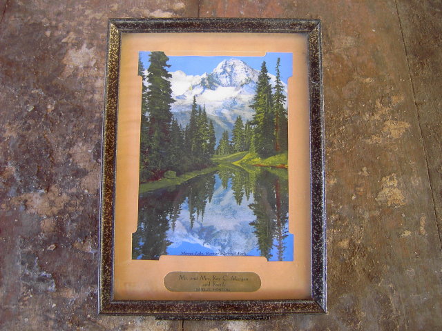 RAPELJE MONTANA SCENERY PICTURE MORGAN FAMILY ADVERTISING MIRROR LAKE RAINIER NATIONAL PARK