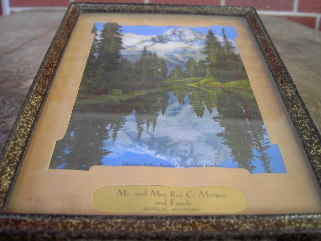 RAPELJE MONTANA SCENERY PICTURE MORGAN FAMILY ADVERTISING MIRROR LAKE RAINIER NATIONAL PARK