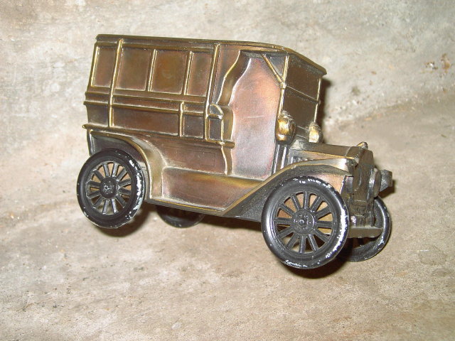 BANTHRICO FORD AUTOMOBILE 1915 CAR TOY BANK HASTINGS NEBRASKA CITY NATIONAL ADVERTISING