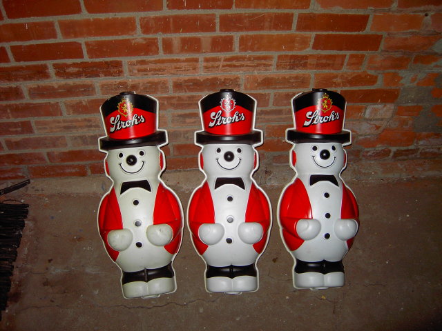 STROH'S BEER SNOWMAN WINTER BEVERAGE PROMOTION ADVERTISING FIGURE
