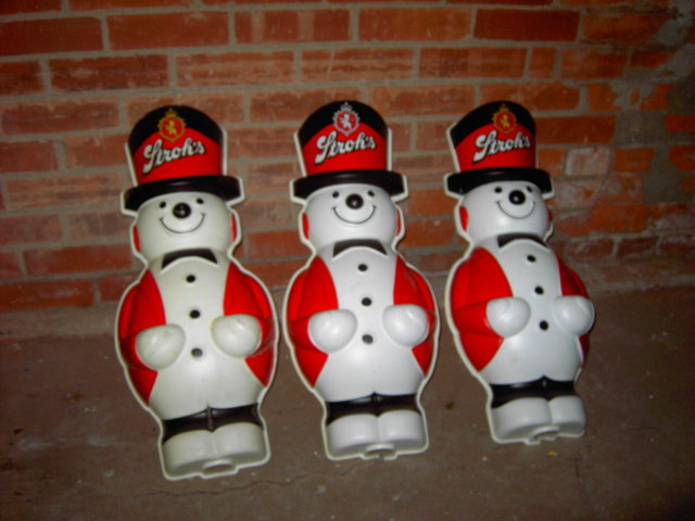 STROH'S BEER SNOWMAN WINTER BEVERAGE PROMOTION ADVERTISING FIGURE
