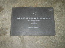 MERCEDES BENZ CATALOG 1972 OWNERSHIP MANUAL PARTS SERVICE BOOKLET