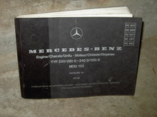 MERCEDES BENZ CATALOG 1980 OWNERSHIP MANUAL PARTS SERVICE BOOKLET TYPE 230 280E 240D 300D MODEL 123