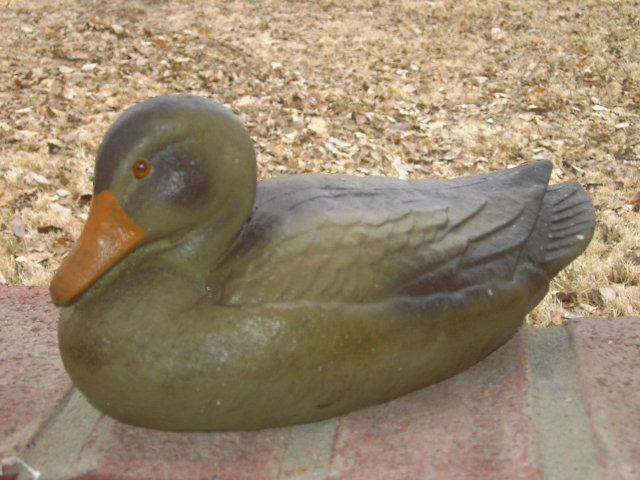 CARRY LITE HEN MALLARD DUCK DECOY PAPER MACHE BIRD