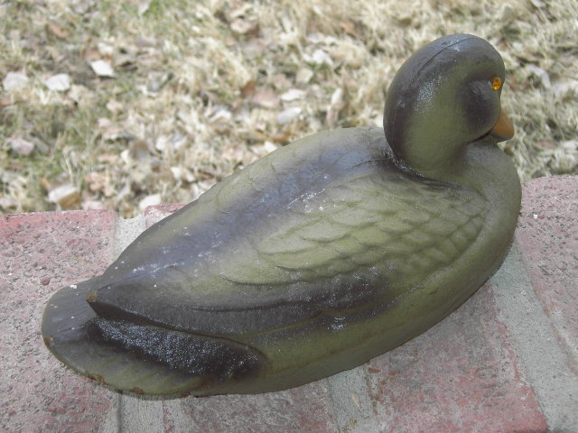 CARRY LITE HEN MALLARD DUCK DECOY PAPER MACHE BIRD