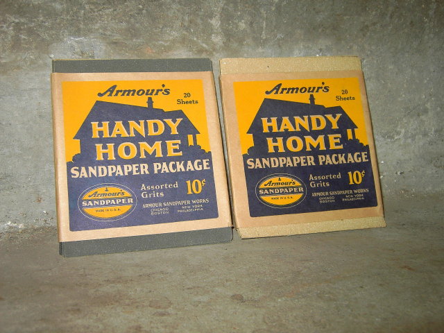 ARMOUR HANDY HOME SANDPAPER PACKAGE GRIT SHEET ORIGINAL SHEATH