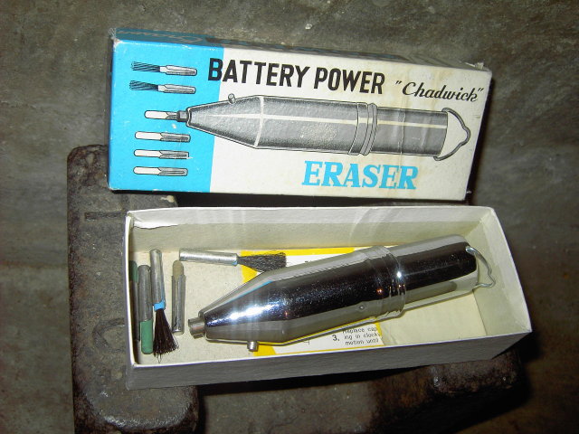 CHADWICK BATTERY POWER ERASER SECRETARY UTENSIL BOOKWORK TOOL