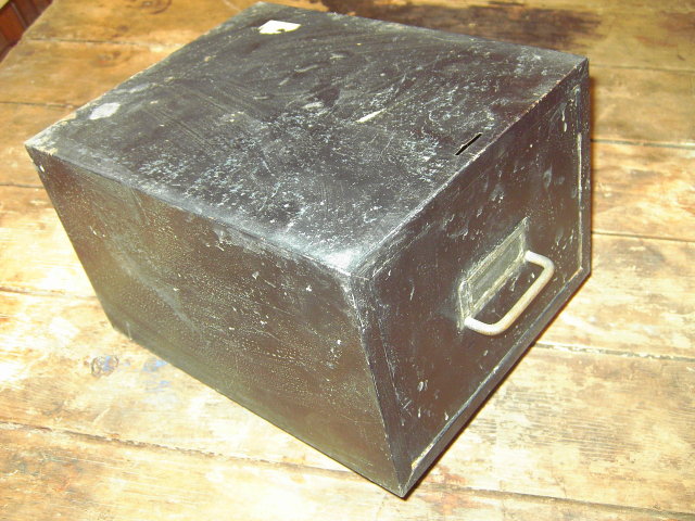 METAL DRAWER FILE BOX ART STEEL NEW YORK HANDLE