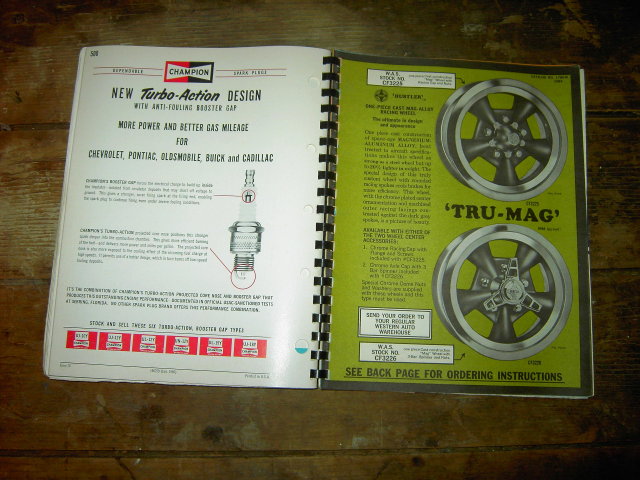 WESTERN AUTO STORE CATALOG 1966 AUTOMOTIVE APPLICATION CHART BOOK CAR SERVICE GARAGE GUIDE BOOK